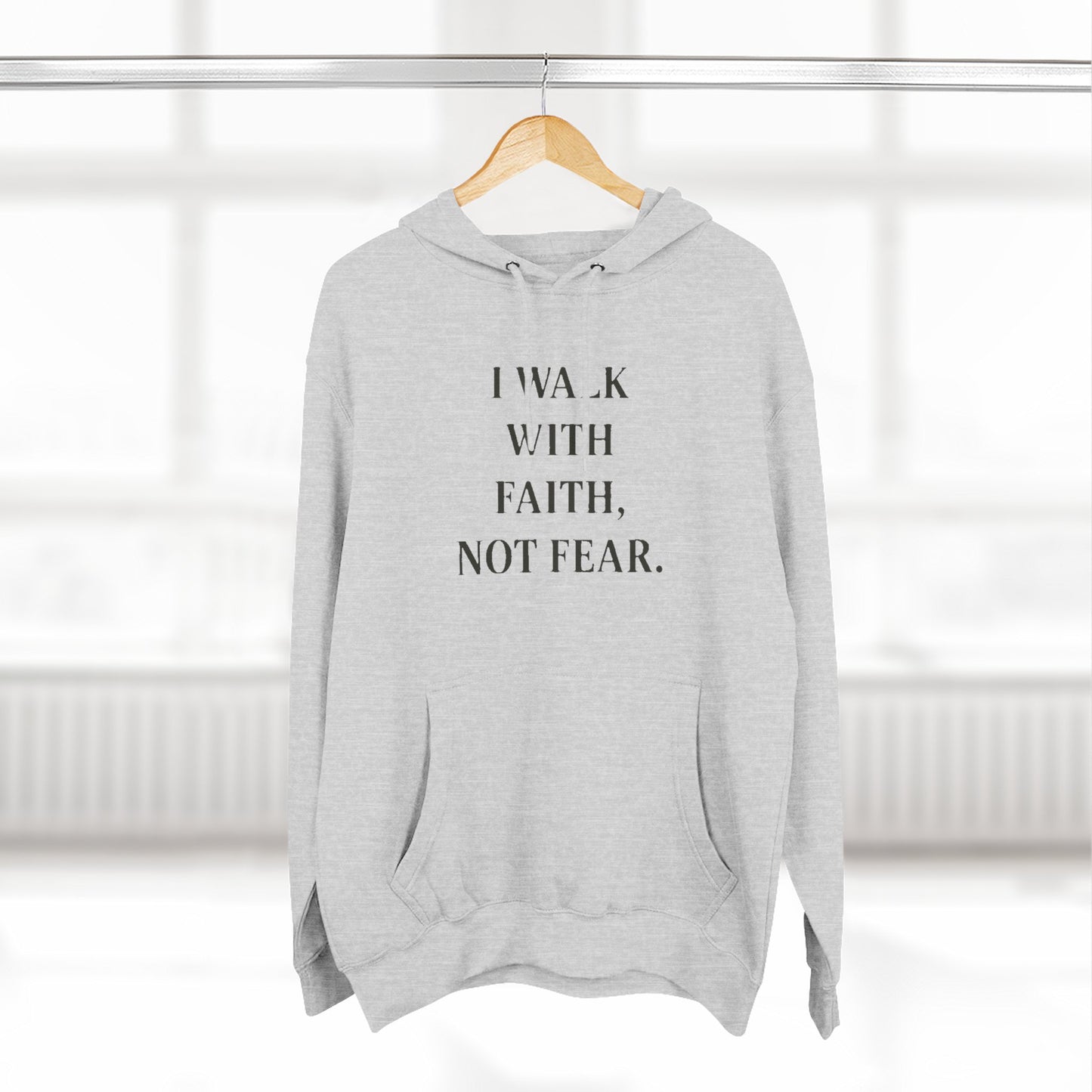 Faith Over Fear Hoodie — "I Walk With Faith, Not Fear" Inspirational Pullover - HealthandlifestylewChiny