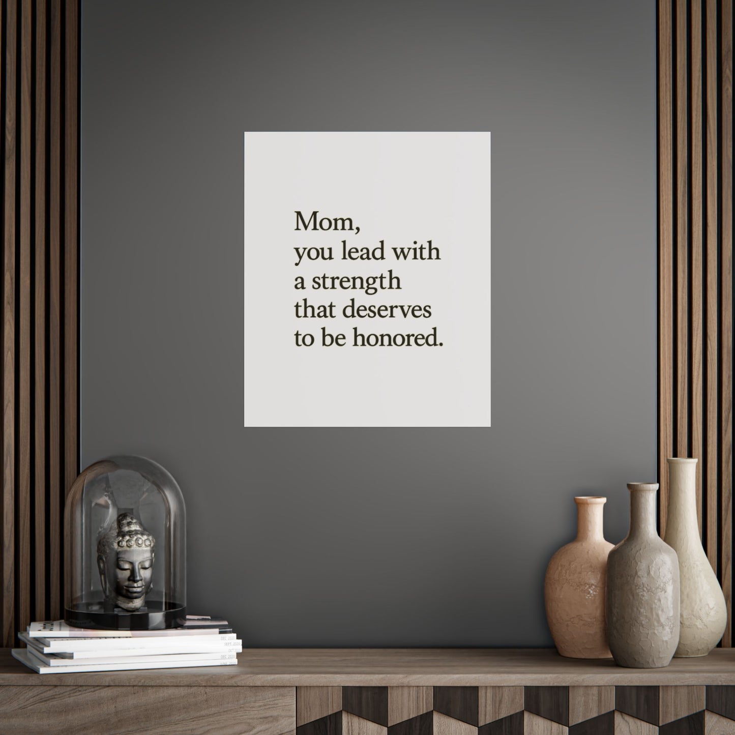 Mom Strength Inspirational Poster — Minimalist Mother's Day Print - HealthandlifestylewChiny