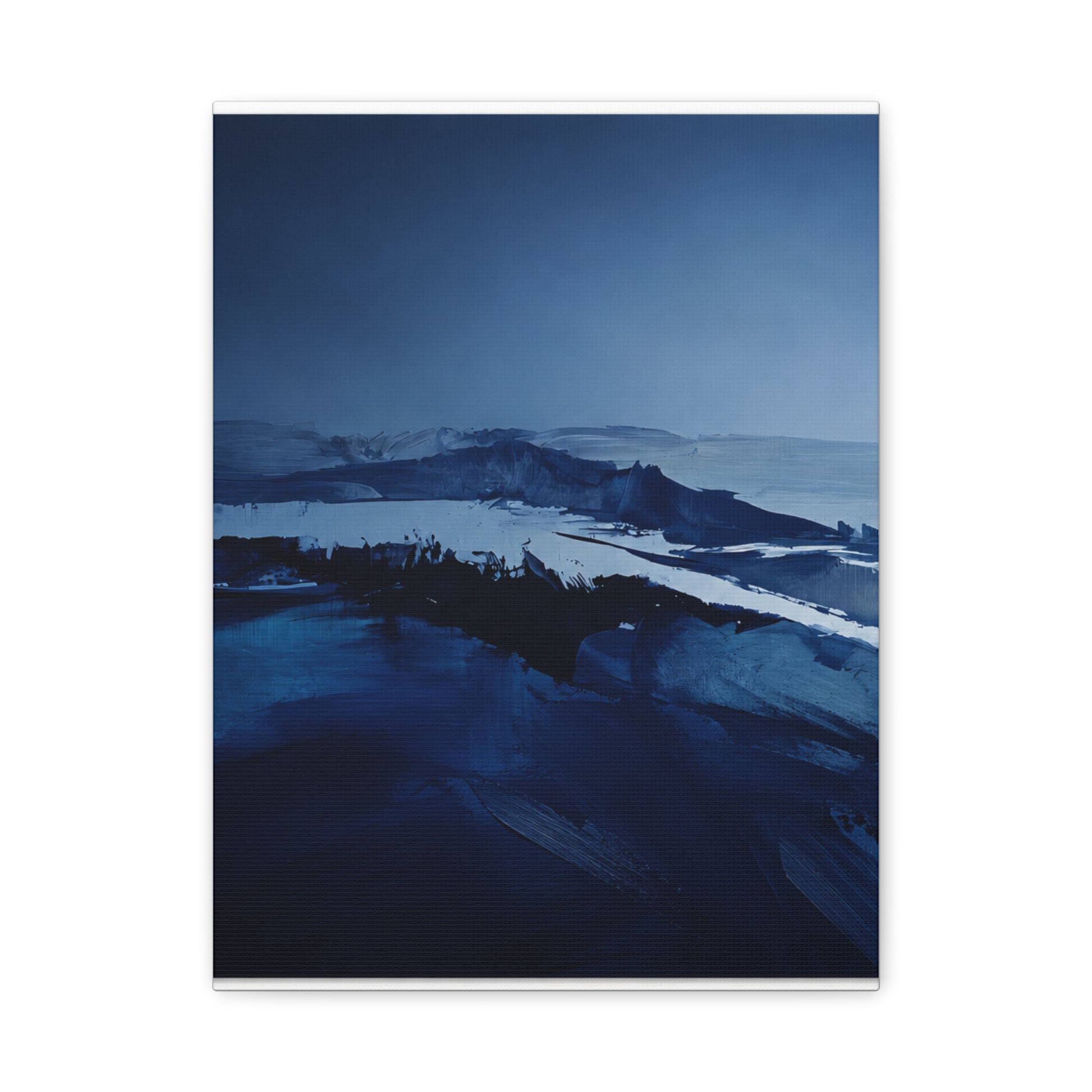 Deep Blue Abstract Matte Canvas Print — Stretched 1.25" - HealthandlifestylewChiny