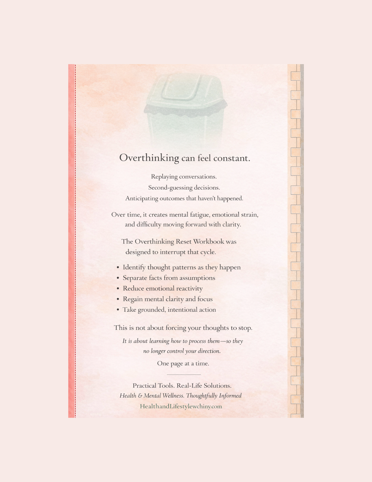 7-Day Stop Overthinking Workbook – Mental Clarity & Thought Reset System - HealthandlifestylewChiny