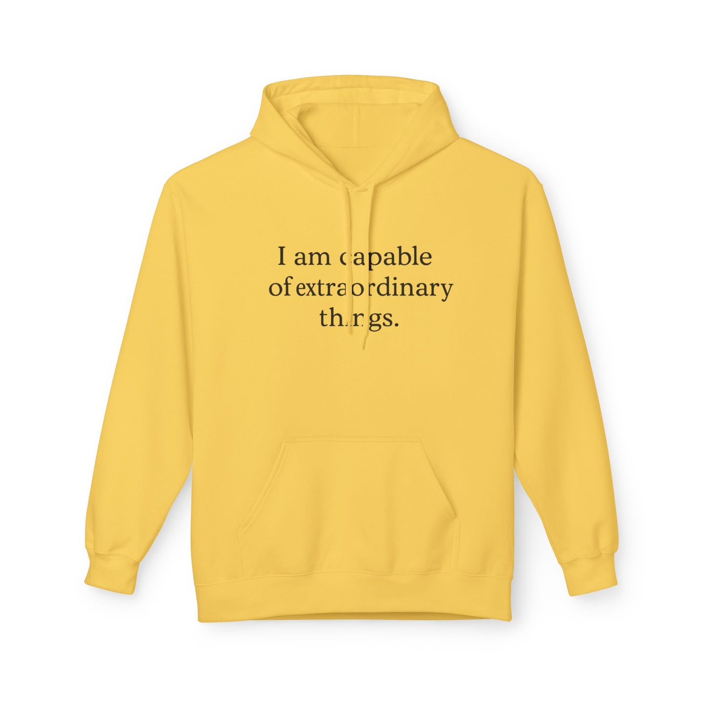 Inspirational Hoodie — "I am capable of extraordinary things." Motivational Pullover - HealthandlifestylewChiny