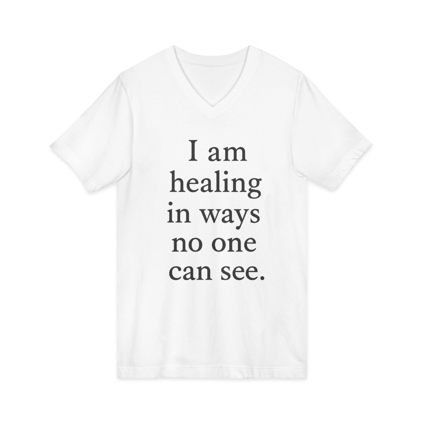 Healing Journey V‑Neck Tee — "I am healing in ways no one can see." - HealthandlifestylewChiny