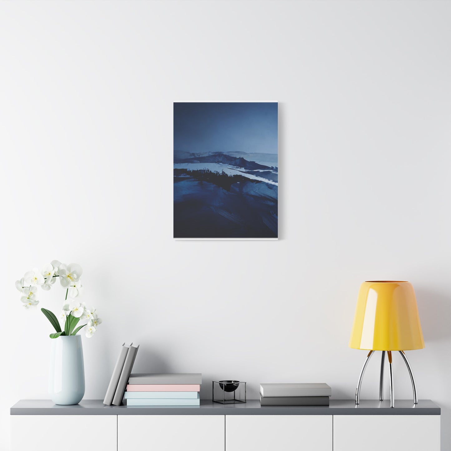Deep Blue Abstract Matte Canvas Print — Stretched 1.25" - HealthandlifestylewChiny
