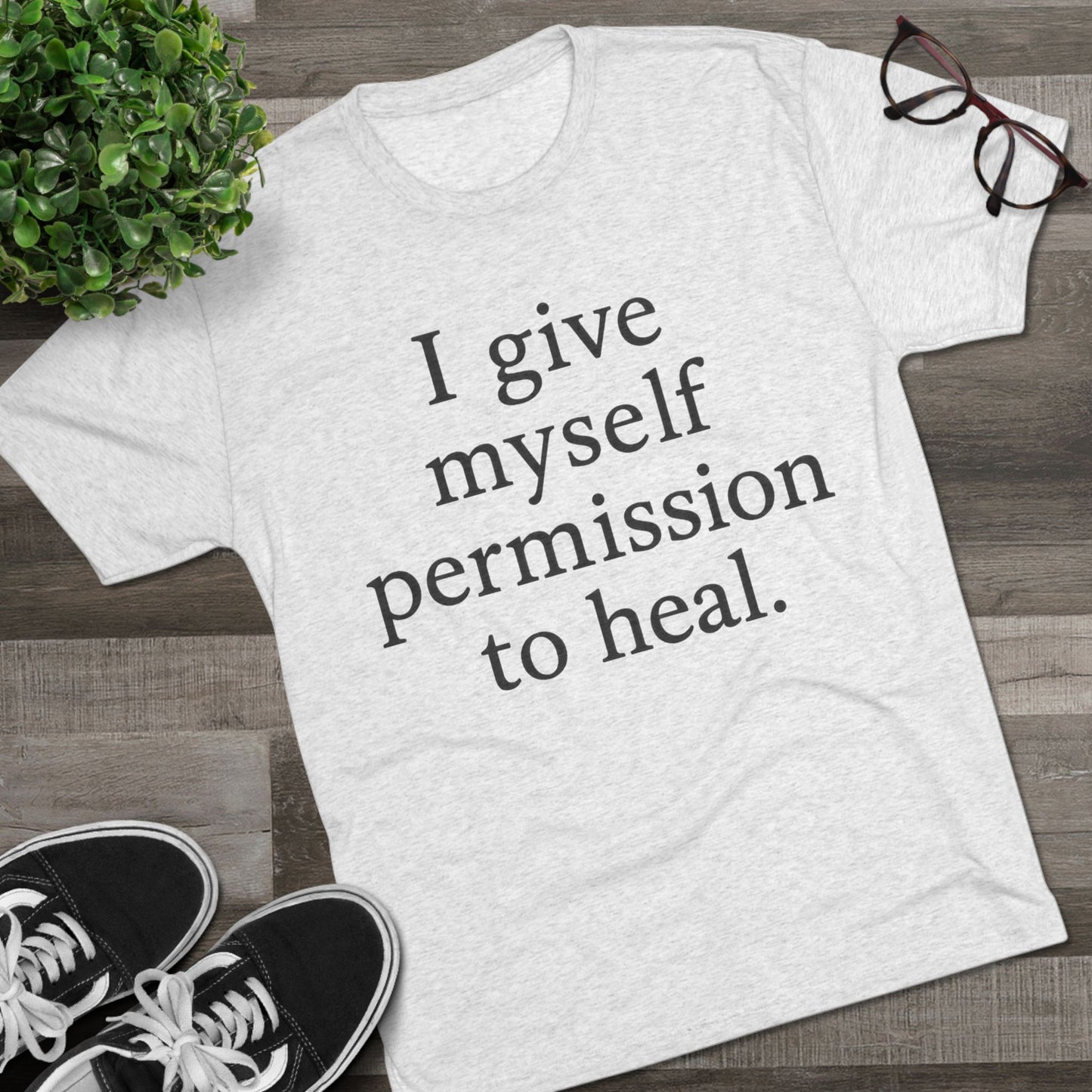 Healing Affirmation T‑Shirt — "I give myself permission to heal." - HealthandlifestylewChiny