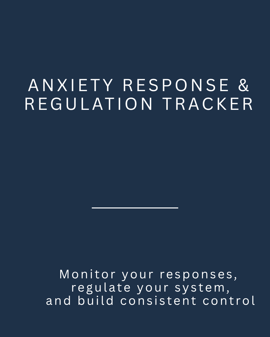 Anxiety Response and Regulation Tracker - HealthandlifestylewChiny