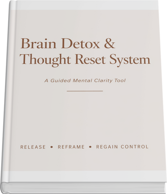 Brain Detox Sheet – Thought Reframe &amp; Mental Clarity Tracker: A simple guided tool to help you release mental clutter, reframe thoughts, and build emotional clarity. - HealthandlifestylewChiny