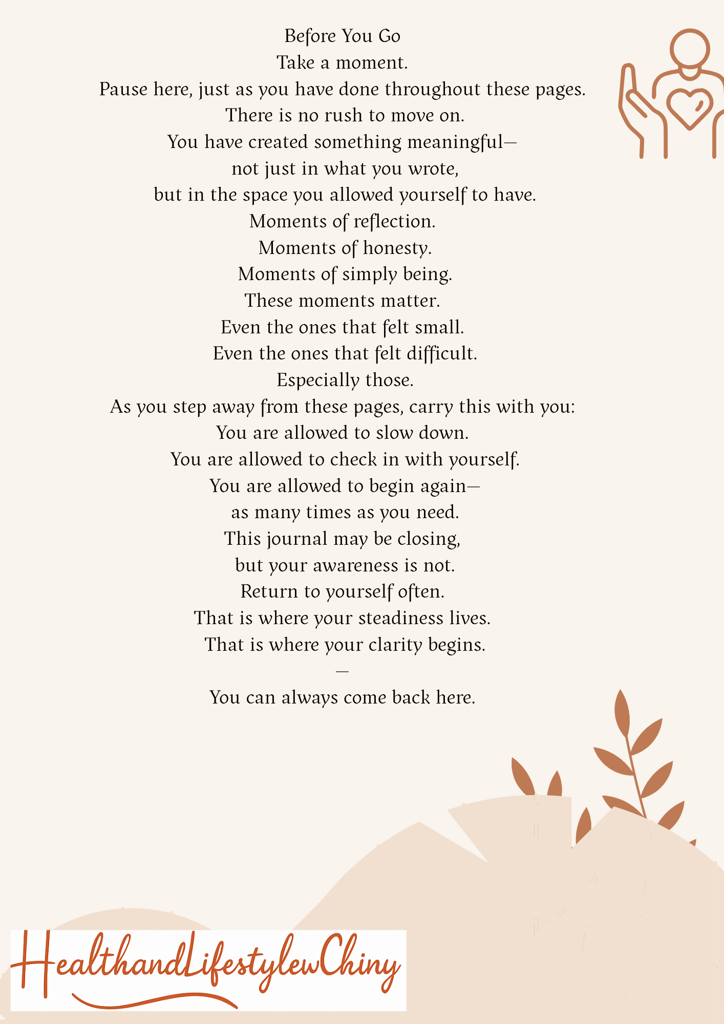 Daily Reset Journal – A Gentle Space to Reflect, Regulate, and Reconnect - HealthandlifestylewChiny