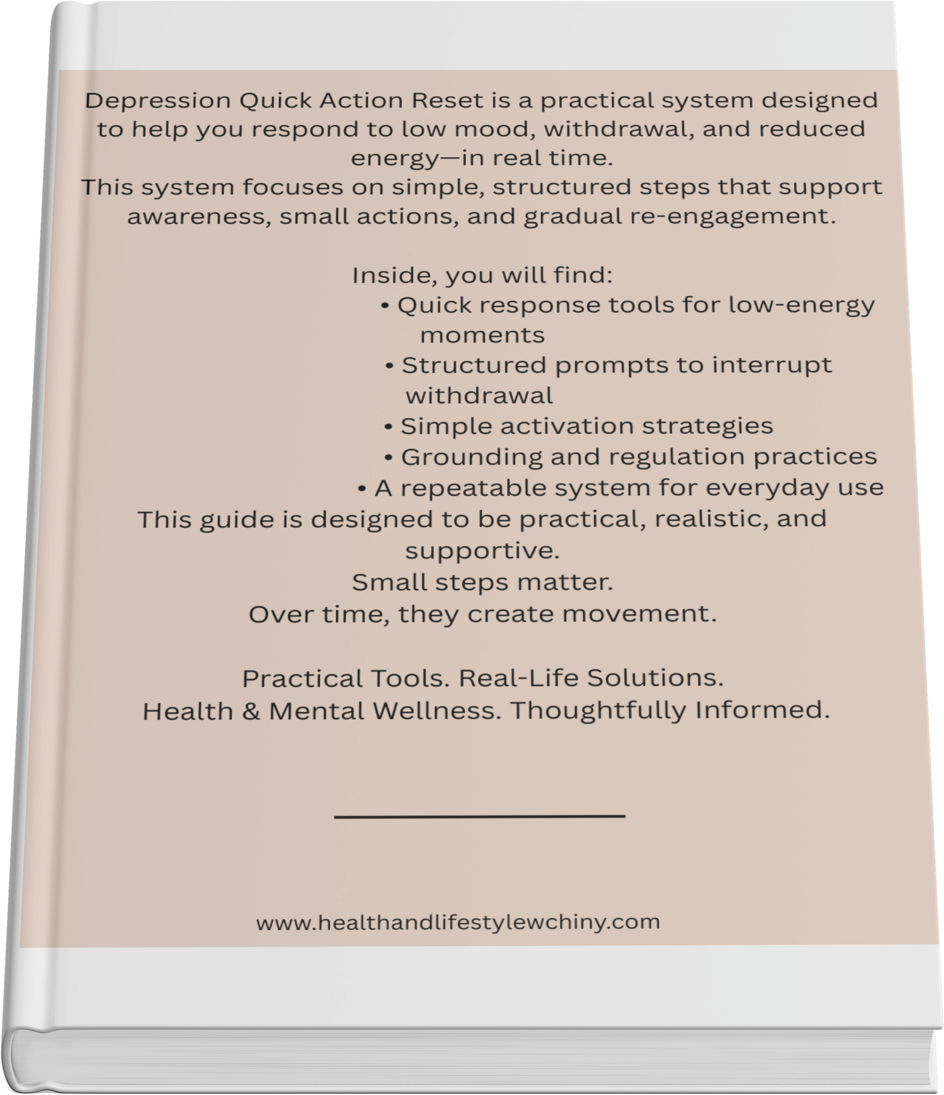 Depression Reset Quick Action – Re-Engage, Rebuild, Move Forward (27-Page Workbook) - HealthandlifestylewChiny
