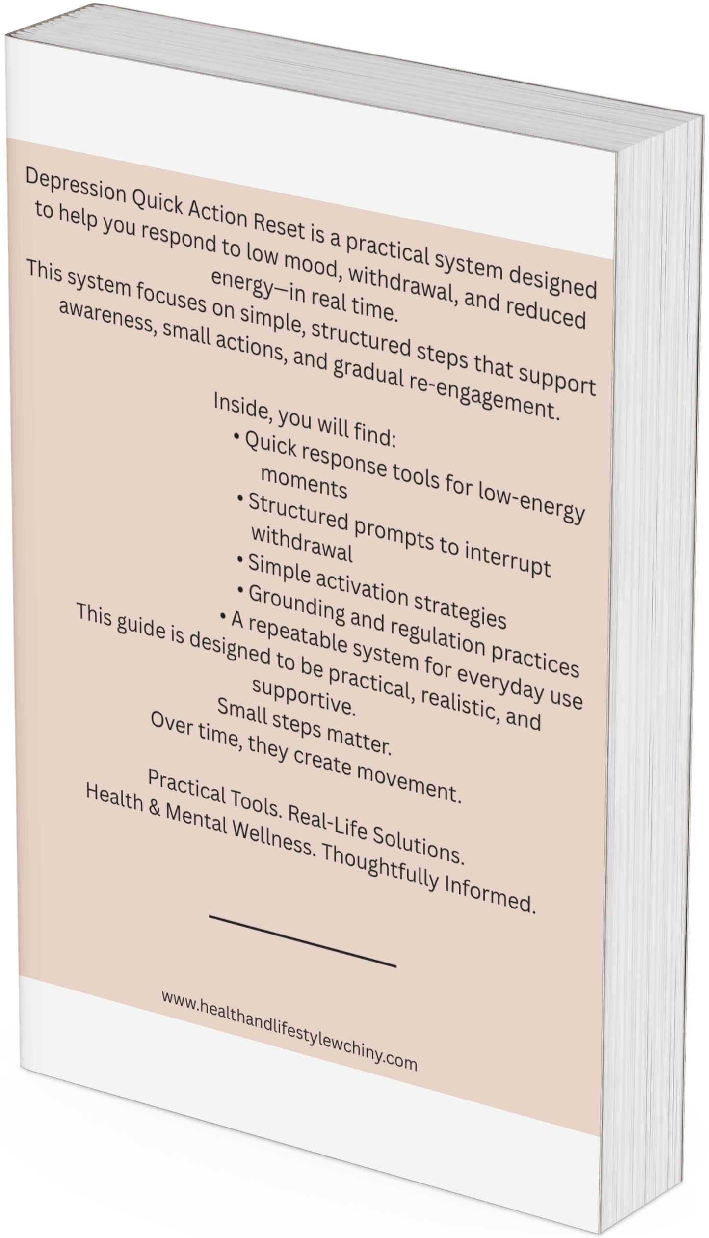 Depression Reset Quick Action – Re-Engage, Rebuild, Move Forward (27-Page Workbook) - HealthandlifestylewChiny