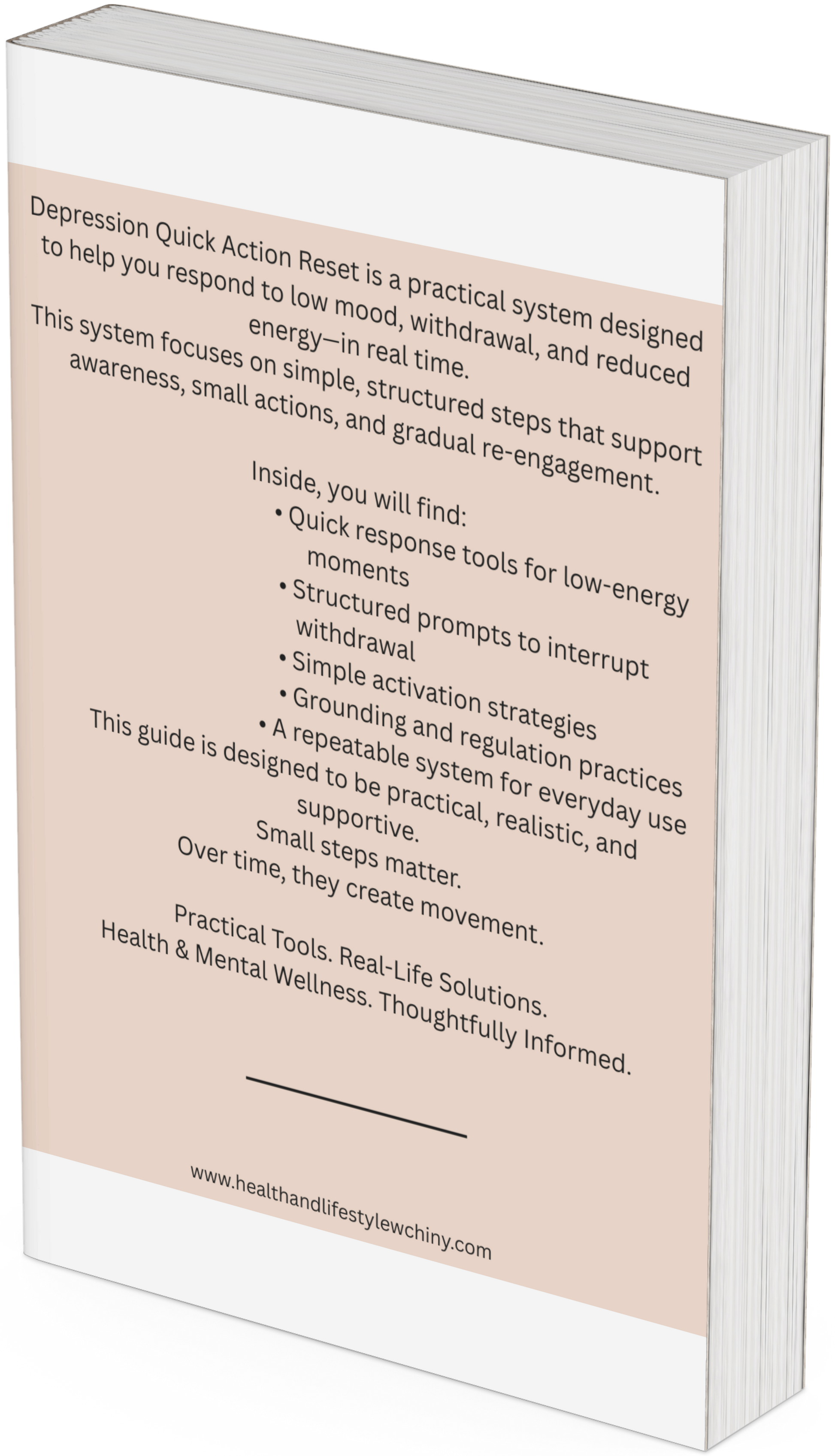 Depression Reset Quick Action – Re-Engage, Rebuild, Move Forward (27-Page Workbook) - HealthandlifestylewChiny