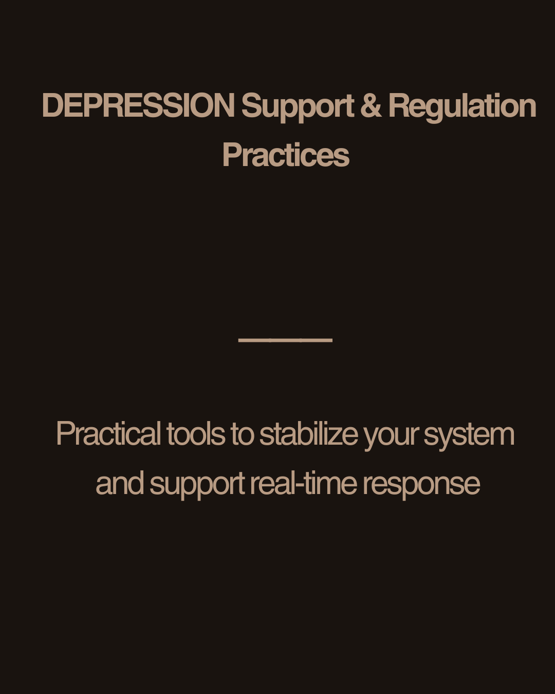 Depression Support & Regulation Practices – Stabilize Your System and Support Gradual Re-Engagement (33 Pages) - HealthandlifestylewChiny