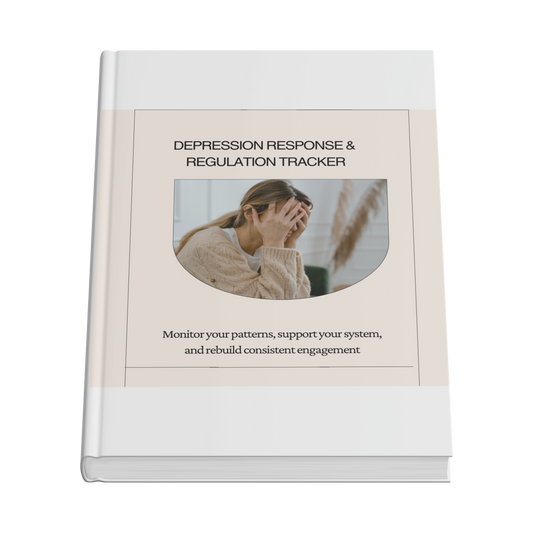 Depression response and regulation tracker (27 pages) to monitor emotional patterns, support regulation, and rebuild consistent daily engagement. - HealthandlifestylewChiny