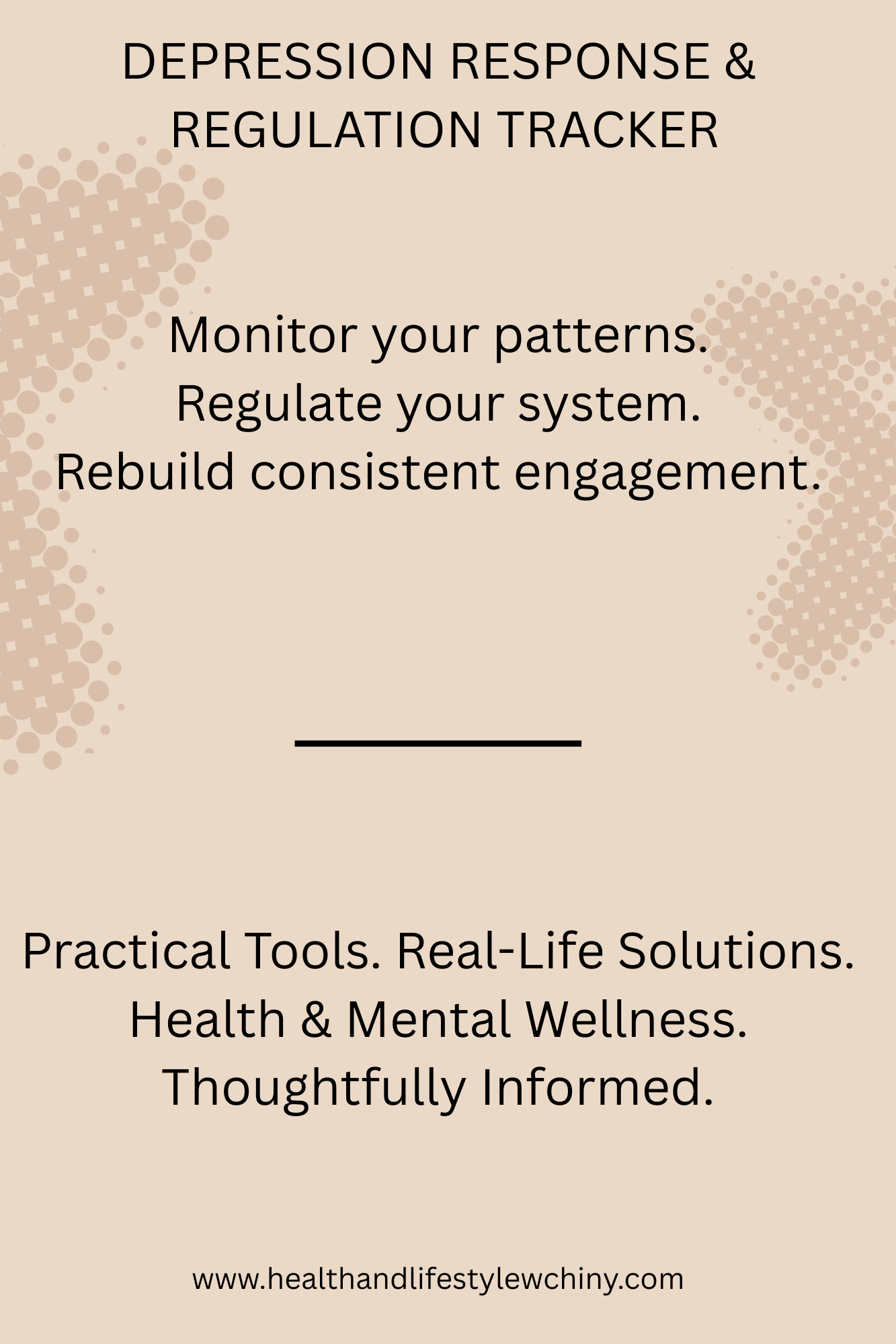 Depression response and regulation tracker (27 pages) to monitor emotional patterns, support regulation, and rebuild consistent daily engagement. - HealthandlifestylewChiny