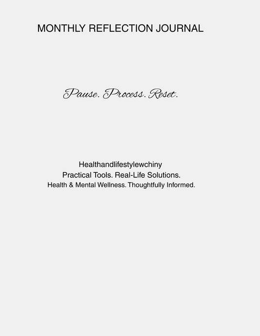 Monthly Reflection Journal – Life Review, Progress Tracking & Intentional Reset Tool - HealthandlifestylewChiny