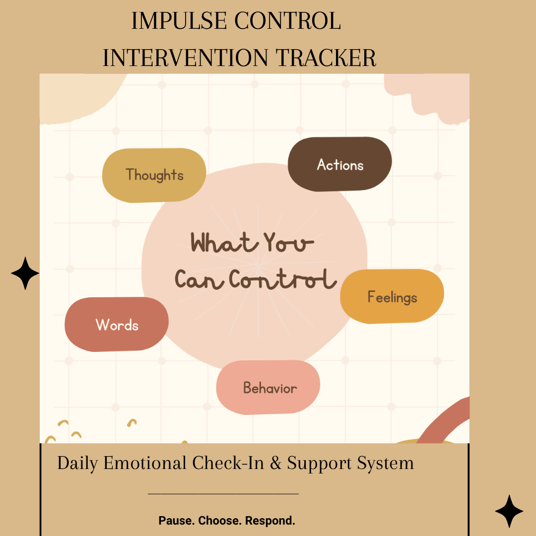 Impulse Control Intervention Tracker – 42-Page Structured Response & Regulation System - HealthandlifestylewChiny