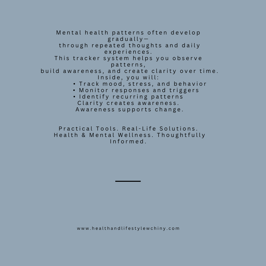 Mental Health Symptom Tracker – 33-Page Daily Monitoring & Pattern Awareness Tool - HealthandlifestylewChiny