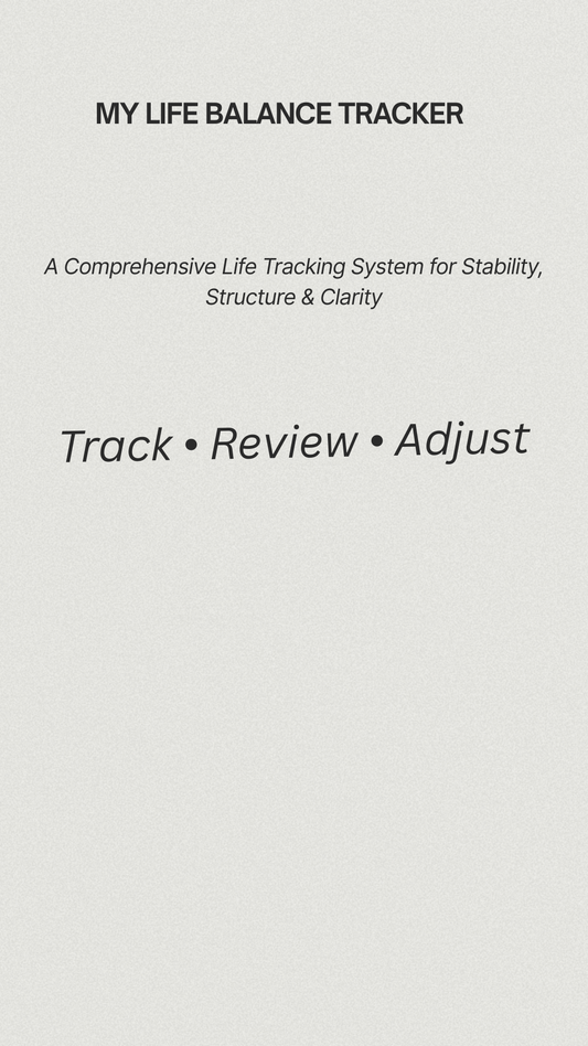 My Life Balance Tracker – Digital Life Organization & Clarity Workbook - HealthandlifestylewChiny