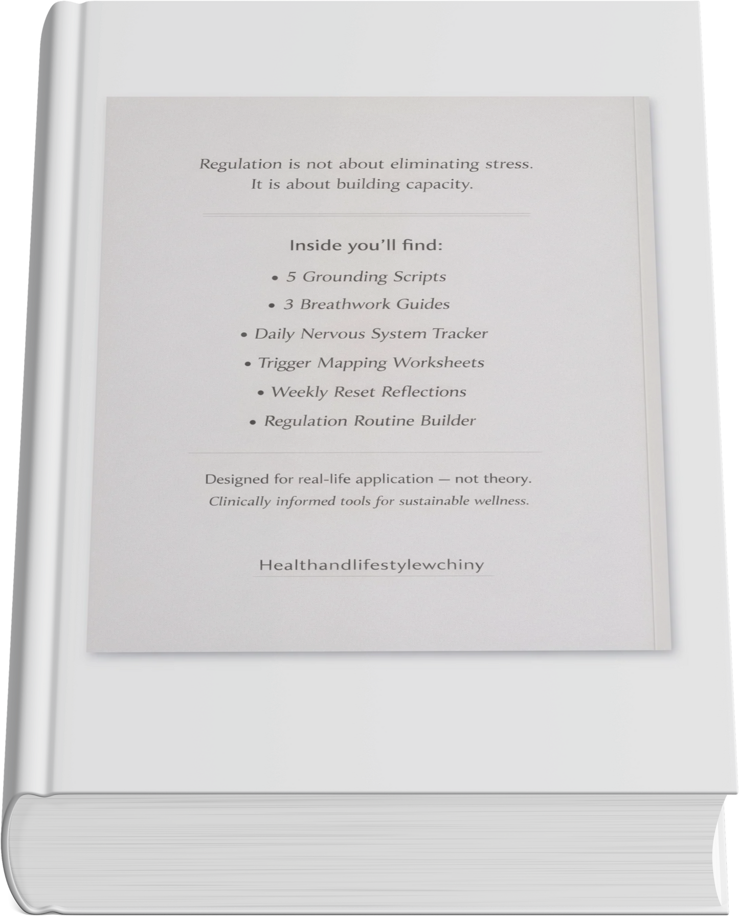 Nervous System Reset Toolkit: Emotional Regulation and Stress Recovery Workbook - HealthandlifestylewChiny