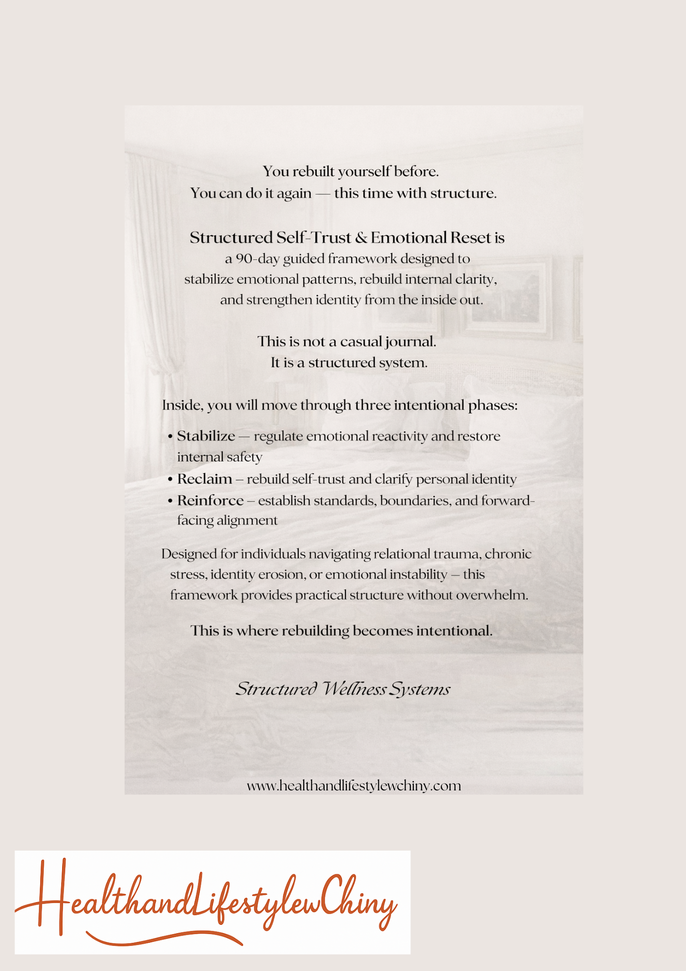 The Structured Reset – 130-Page Self-Trust & Emotional Regulation Framework - HealthandlifestylewChiny