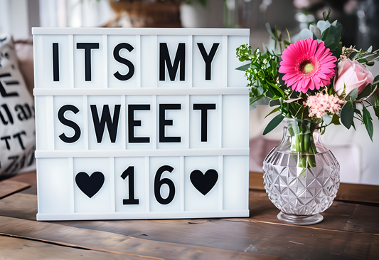 t's My Sweet 16 – Floral Birthday Celebration Wall Art