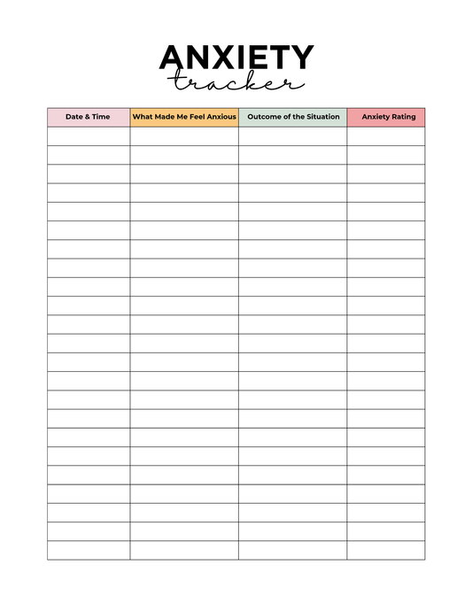 Anxiety Tracker – Emotional Awareness, Trigger Identification & Stress Management Tool - HealthandlifestylewChiny