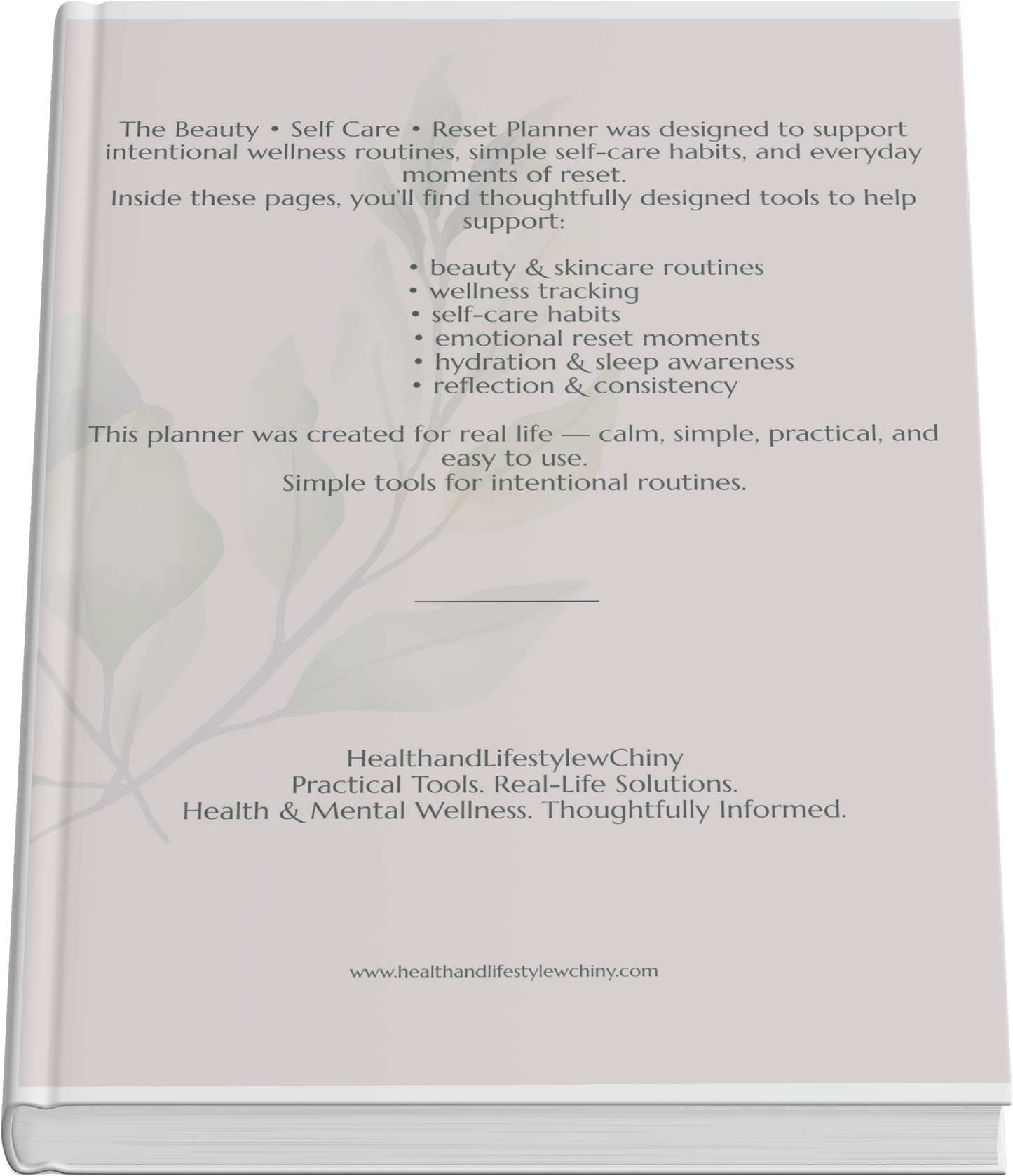Beauty • Self Care • Reset Planner - HealthandlifestylewChiny