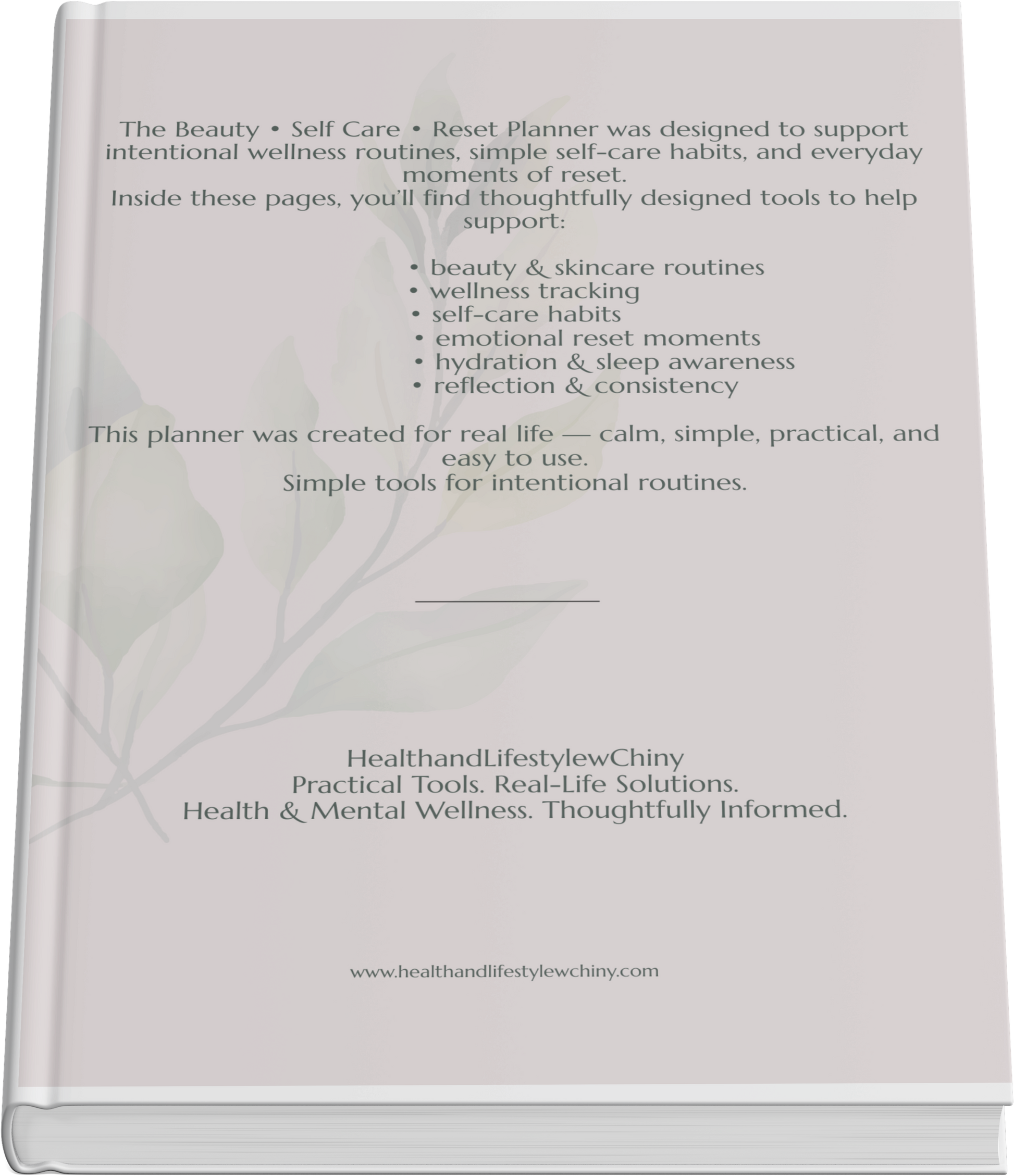 Beauty • Self Care • Reset Planner - HealthandlifestylewChiny