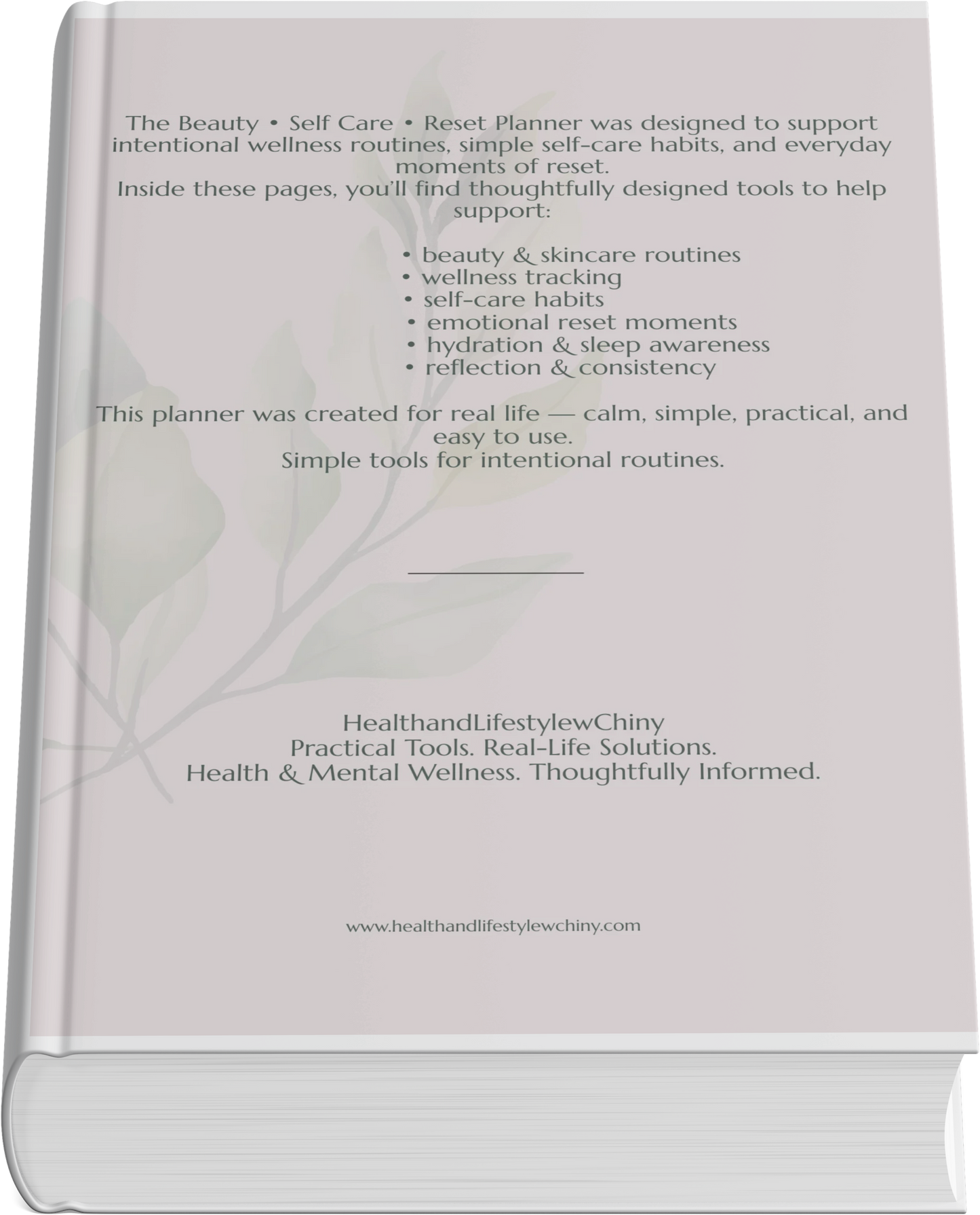 Beauty • Self Care • Reset Planner - HealthandlifestylewChiny