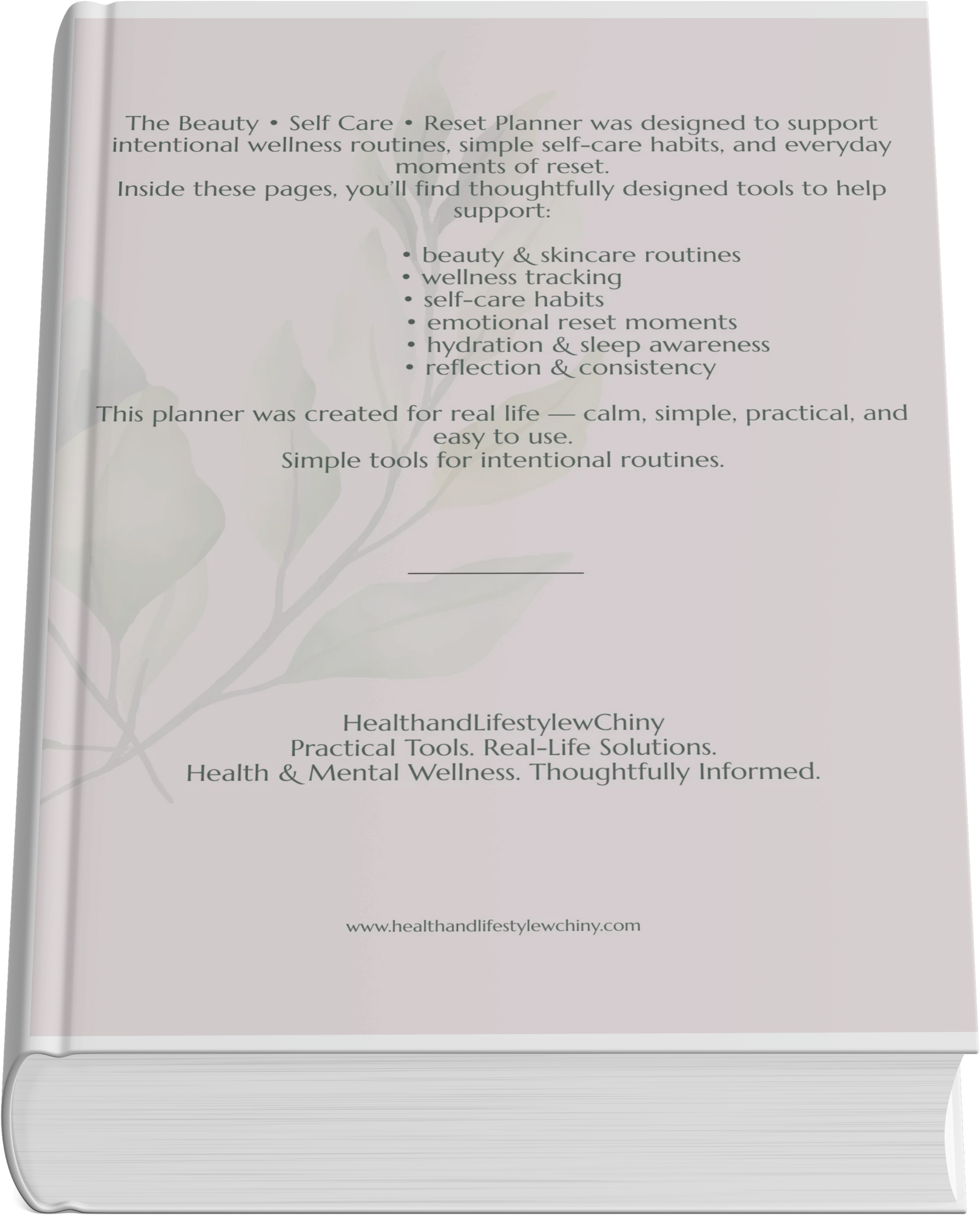 Beauty • Self Care • Reset Planner - HealthandlifestylewChiny