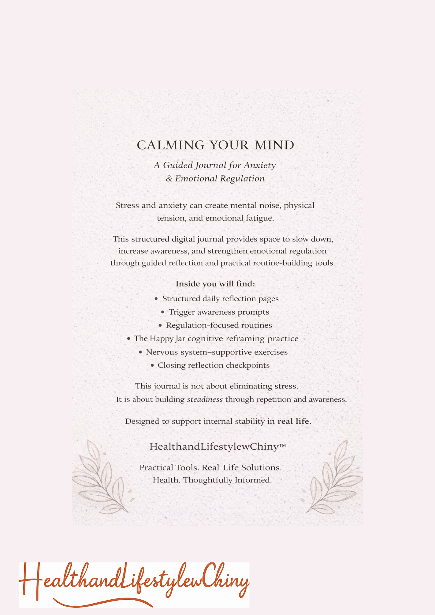 Nervous System Reset Bundle: Regulation & Anxiety Support Toolkit - HealthandlifestylewChiny